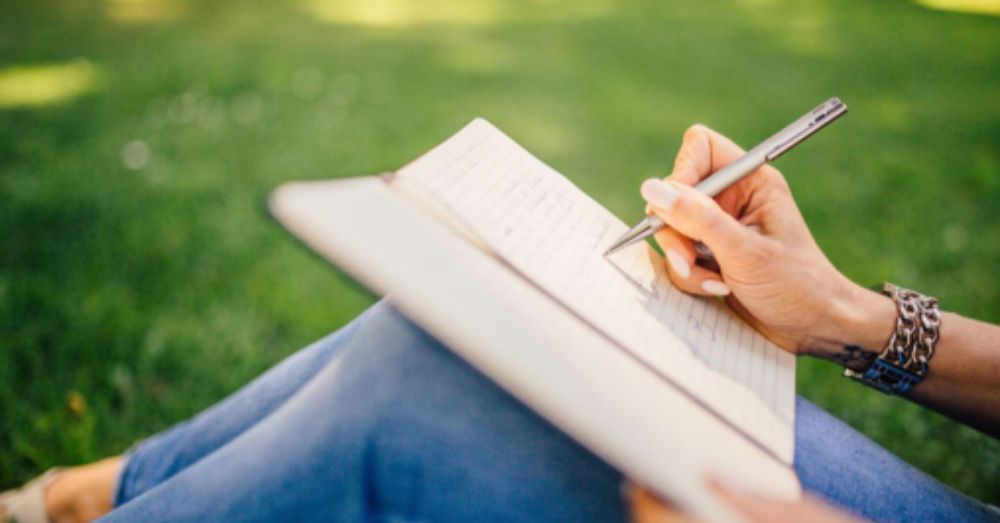 Woman writing a letter