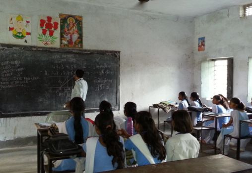 Teacher teaching in a remote area