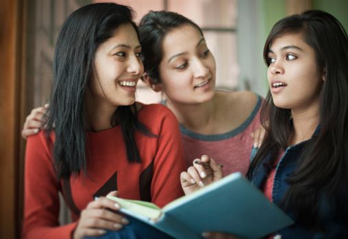 Teenagers using English as compared to Hindi